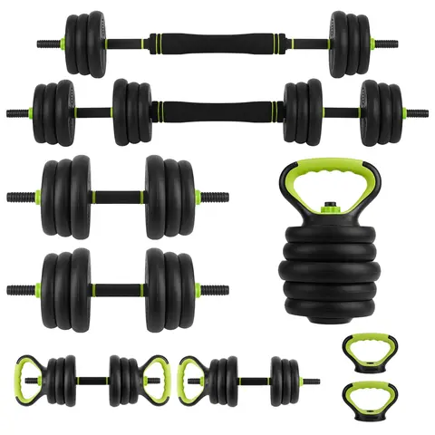 Gaomon 44LB Adjustable 4-in-1 Muscle Exercise Equipment - Home Workout Gear, At Home Gym Equipment, Adjustable Weights Dumbbells with Round Head, Convertible to Barbell/Kettlebell/Push-Up Stand, Non-Slip Handles for Toned Arms