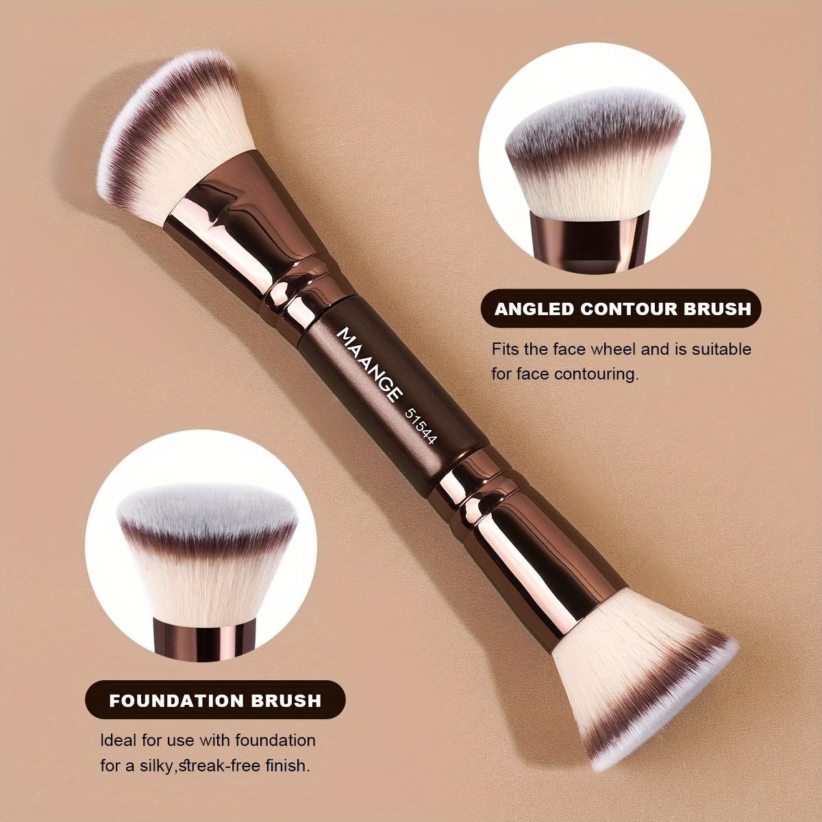 Maange 17-Piece Makeup Brush Set with 16 Brushes + Cosmetic Bag, Foundation Brush, Concealer Brush, Blush Brush, Eyeliner Brush