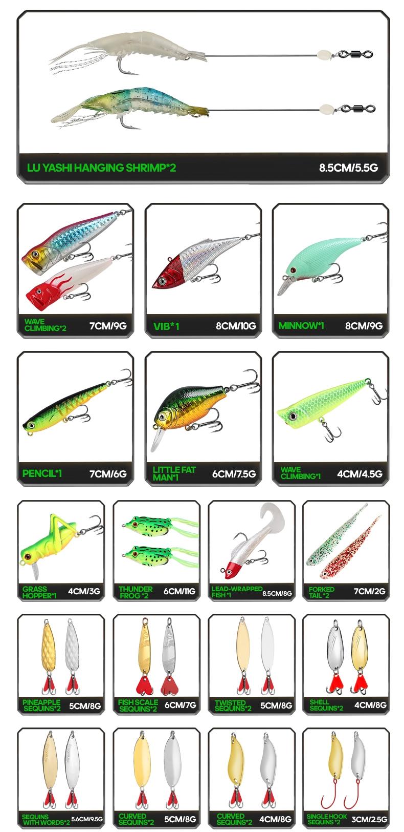 18/43/165/361/604pcs Fishing Lures Kit Soft Lure And Hard Baits Set Metal Jig Sea Fishing Accessories  Artificial Wobblers Fishing Gear Set