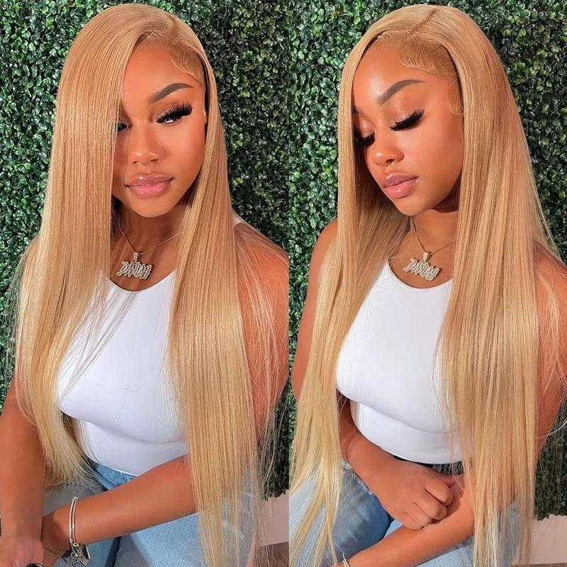 BABOSHOW Blonde 613 Straight 13X6 HD Lace Frontal Wigs Pre plucked 99J# Burgundy Lace Front Human Hair Wigs For Women 27# Honey Blond and P4/27 Highlight Straight Human Hair Wigs Can Be Dyed