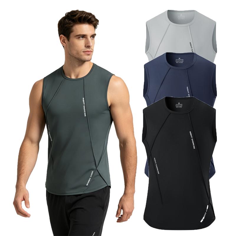 1/3 Pack Men's Breathable Quick Dry Sleeveless Tank Tops, Moisture Wicking Gym Workout Vests, Athletic Running Summer Sportswear
