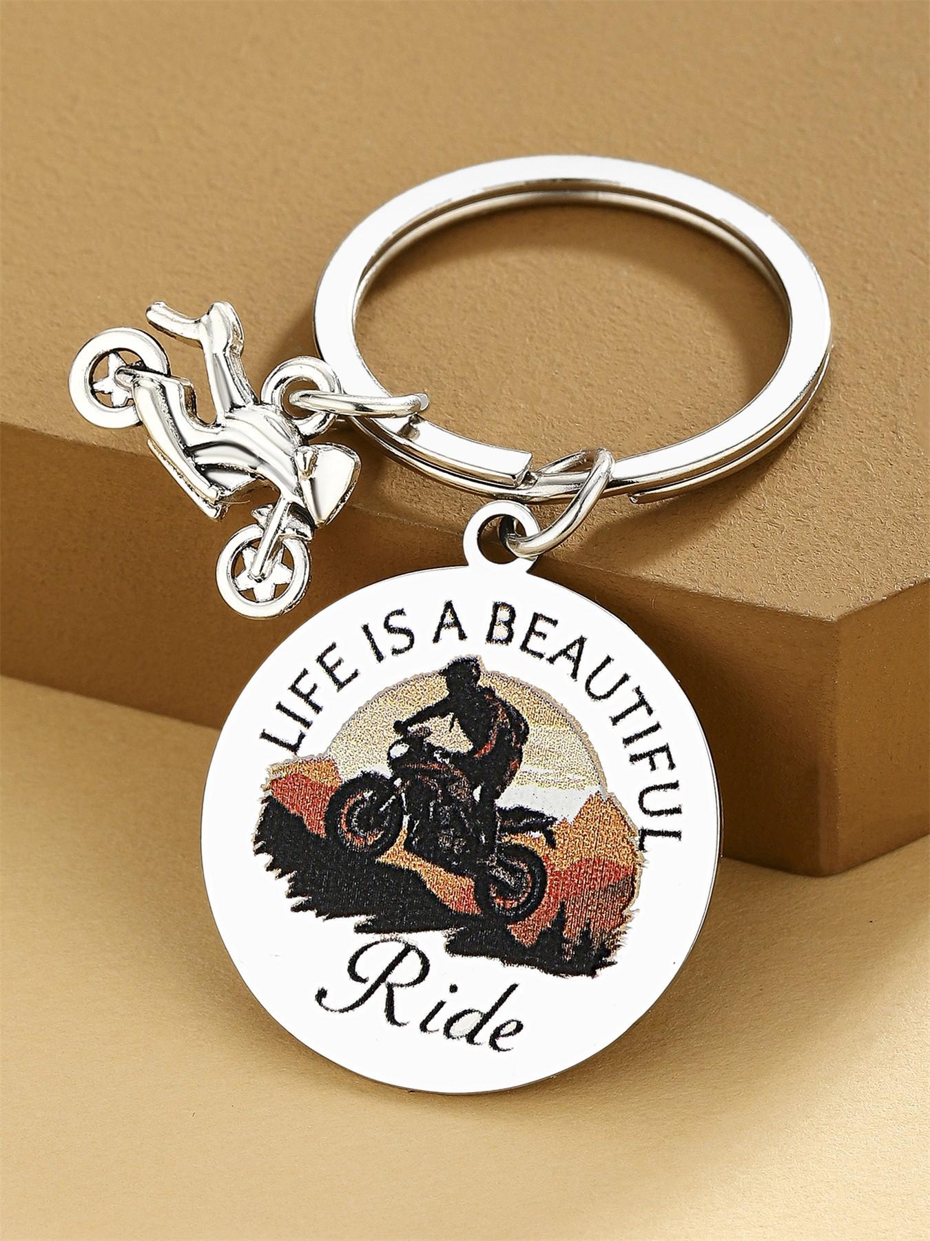 Motorcycle Gifts for Men, Cool Motorcycle Keychain, Biker Accessories, Gift for Cyclists, Father's Day Present, Motor Cycle Rider Souvenir