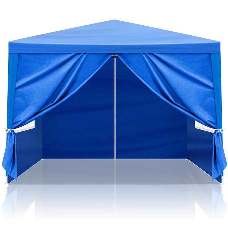 10'x10' Gazebo Waterproof Outdoor Canopy Patio Tent Party Tent for Wedding BBQ Cater, Blue 10'x10' Gazebo Waterproof Outdoor Canopy Patio Tent Party Tent for Wedding BBQ Cater, Blue