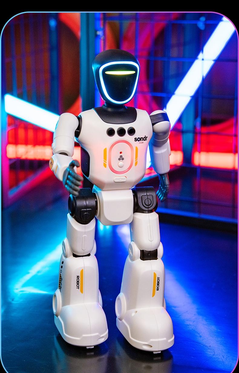 Bionic Joint Smart Robot, Realistic Robot, Intelligent Programming Language Recording Gesture Control, Multifunction Walks Slides Sings Dances Emotion Toy Ai Gift