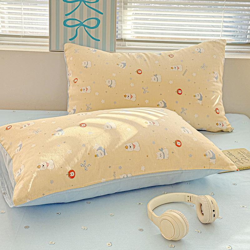 Fresh Small Floral Pillowcase, Cartoon Pillowcase, Single Pack & Twin Pack, High Gram Weight, Soft Comfortable, Home Essentials