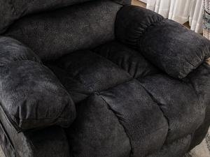 [HolidayHaul]EBELLO Overstuffed Massage Recliner with Heat and Vibration, Soft Fabric Manual Reclining Chairs with Side Pocket for Living Room