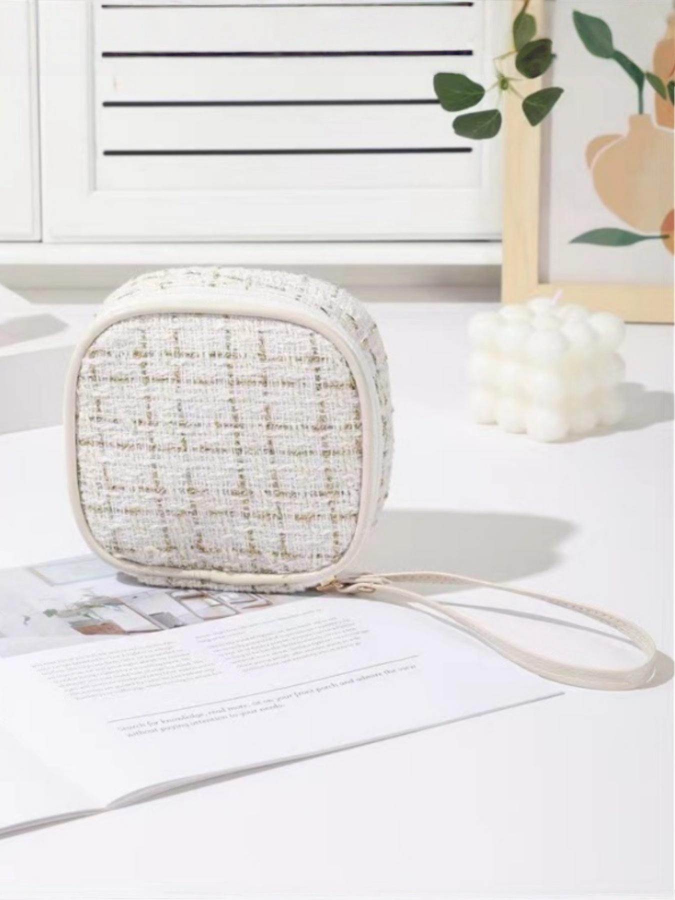 Portable Lipstick Makeup Bag, Data Cable Storage Pouch, Travel Cotton Pad Organizer, Small Handbag for Daily Use, Handheld Cosmetic Pouch, Travel Cosmetic Bags