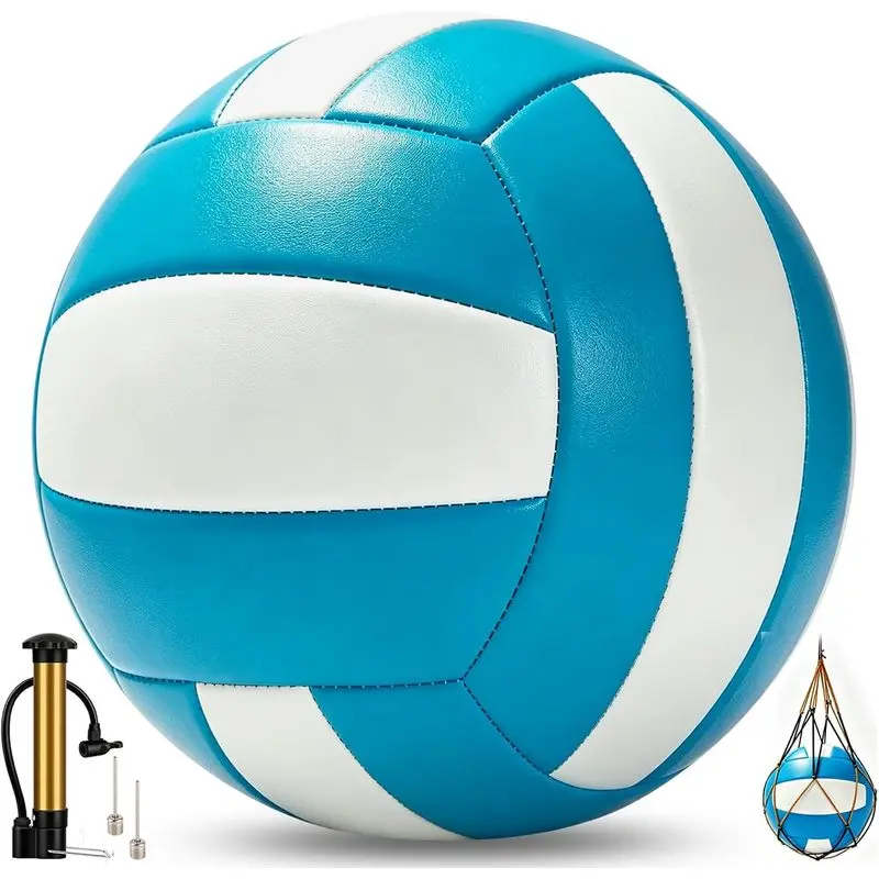 Outdoor sports Soft Volleyball - Official Size 5 Beach Volleyball for School, Indoor, Outdoor and Play Game Gym Workout for Girls,Youth Adults with Small Pump