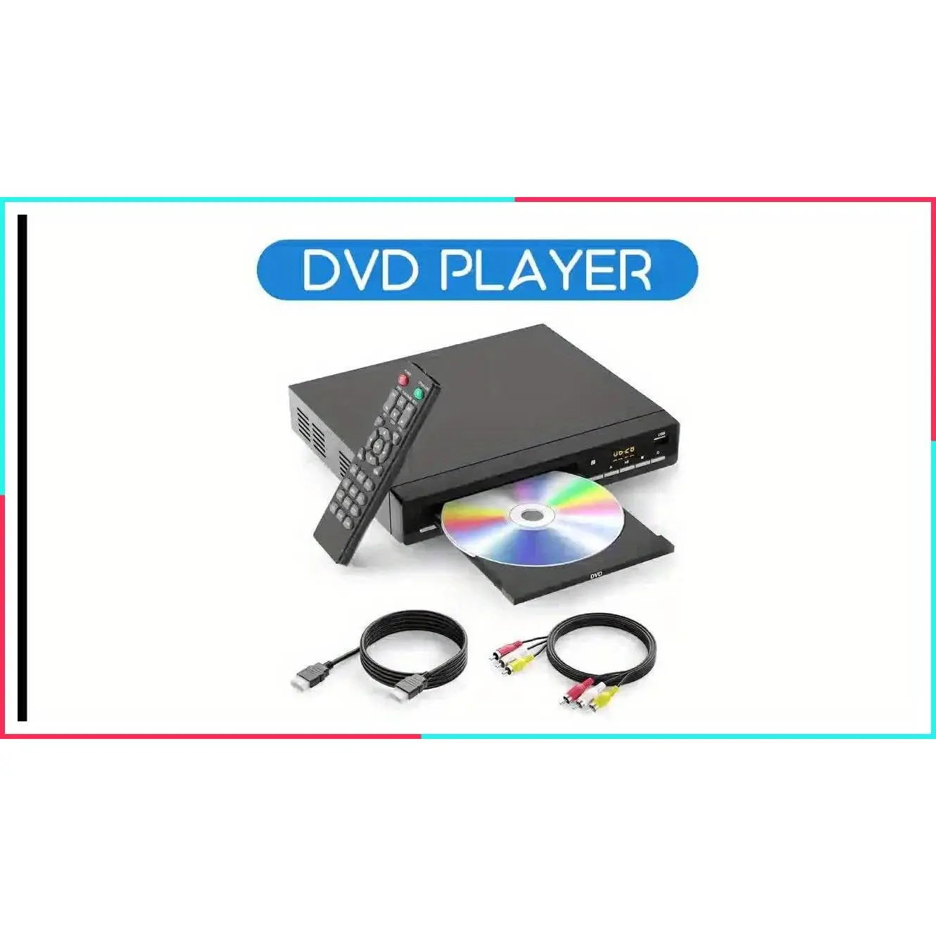 DVD Player for TV with HDMI, Plays All Regions and Formats, CD Player for Home, Supports 1080P Video, CD, DVD, VCD, JPEG and USB Playback, Includes Remote Control