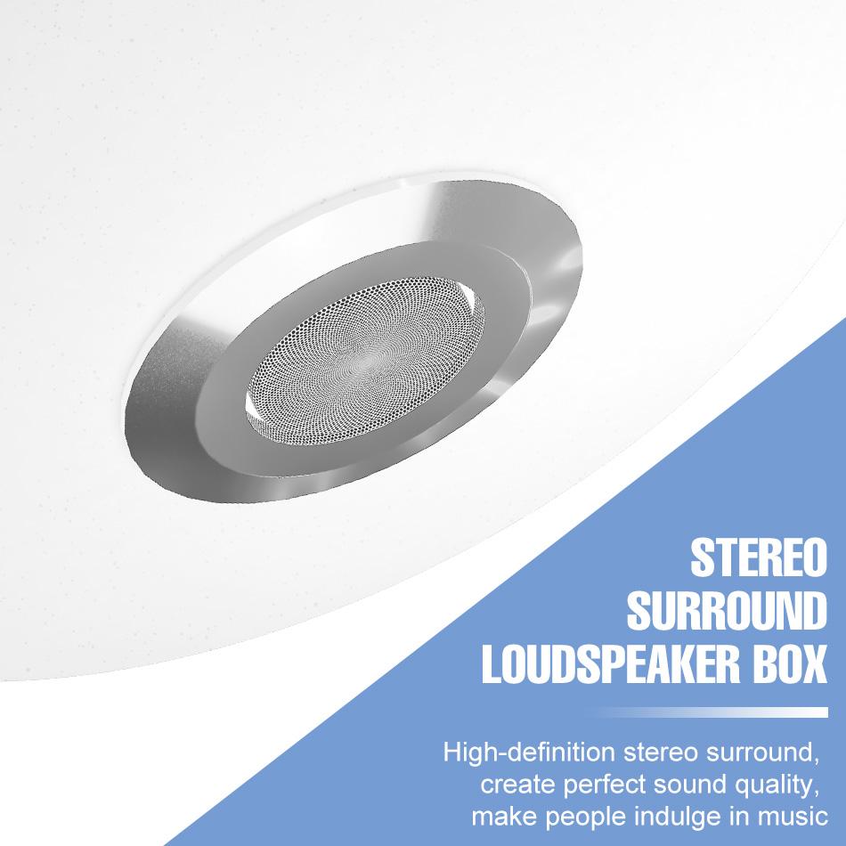 RGB LED Bluetooth Ceiling Light DSP Music Melody Player BT APP Control 256Colors Dimmable 100-240V Smart Timer Switch Memory Function Bedroom Living Room Colorful Atmospheric Night Lamp Festival Party Mlticolor Mood Rhythm Decoration Lighting with Remote