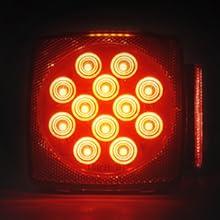 Nilight 2PCS Square LED Trailer Light Kit Low Profile Submersible IP68 LED Stop Turn Tail Side Marker License Light for 12V Utility Trailer Boat Camper RV Trucks Marine Snowmobile  dealsforyoudays