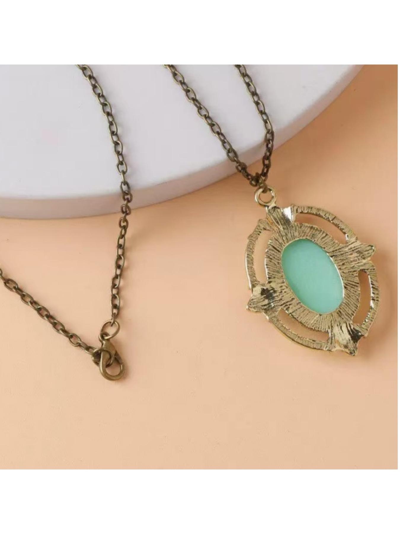 Vintage Alloy Abalone Necklace, Sweater Chain, European and American Style Jewelry, Trendy Accessory, Perfect Gift