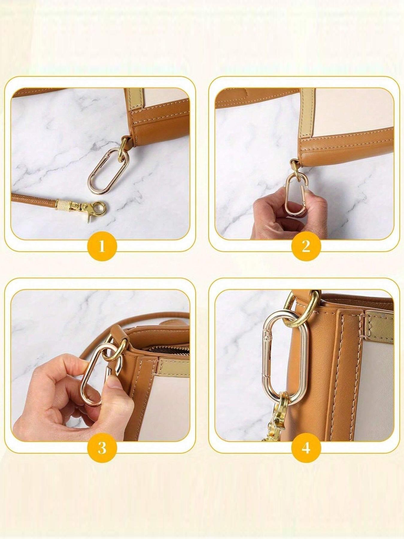 5 Pcs Oval Carabiner Snap Clip, Metal Spring Key Ring, Trigger Snap O Ring Hooks Clip Spring Keyring Buckle Heavy Oval Dog Tag Clips For Bags Purse Keychain Replacement Hanging Bag Buckle