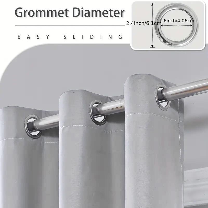 1 piece, 100% blackout and sun protection curtain, modern romantic minimalist solid color polyester material film lining, making the interior darker, top perforated hanging method, suitable for bedrooms, dining rooms, living rooms, kitchens