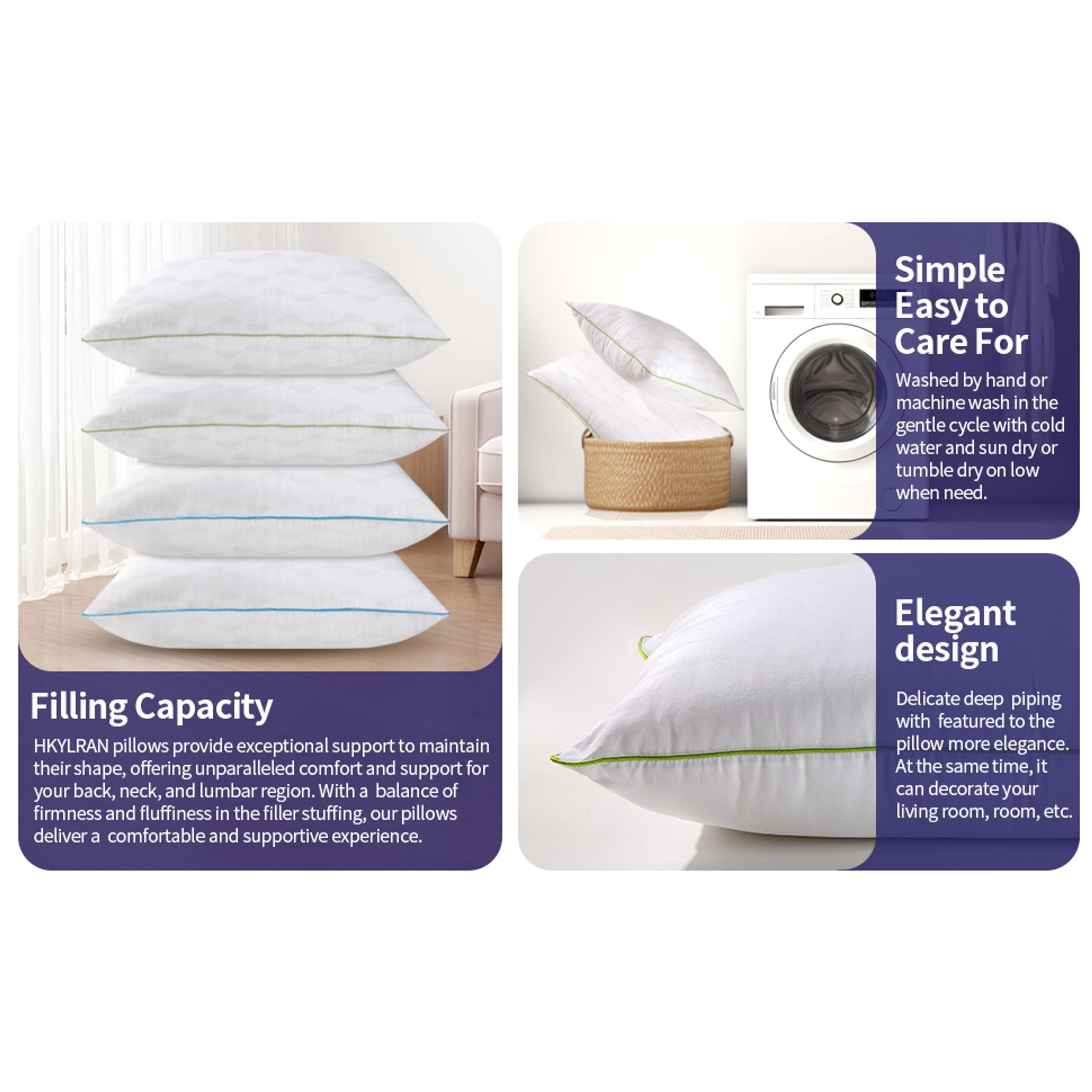 Bed Pillows King Size Set of 2,for Sleeping, Adjustable King Pillows 2 Pack with Zipper, Cooling Hotel Quality with Premium Soft Down Alternative Fill