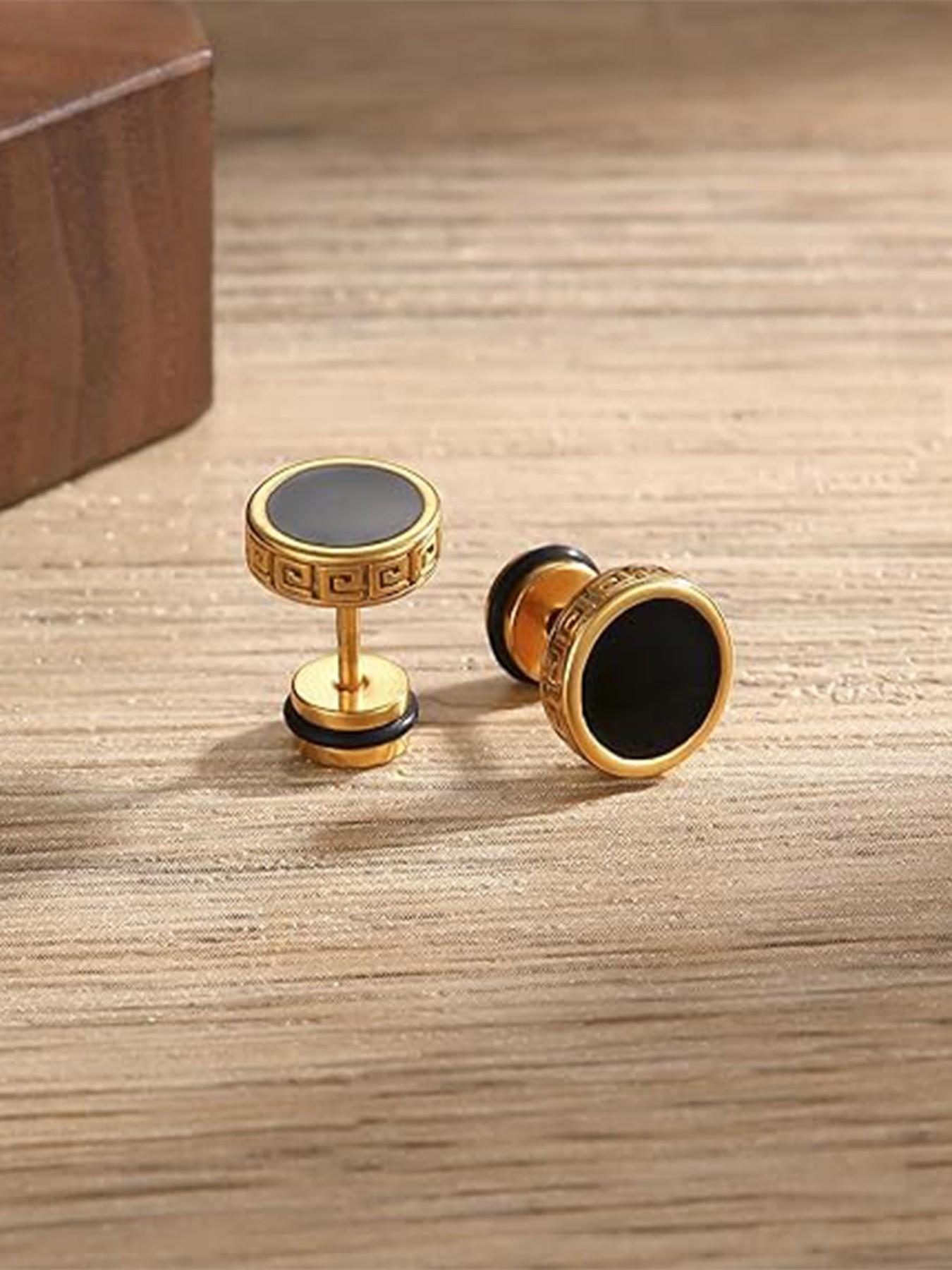 Unisex Stainless Steel Ear Studs, Universal Spiral Design, Suitable for Cartilage & Tragus Piercings, Daily Wear, Party Jewelry
