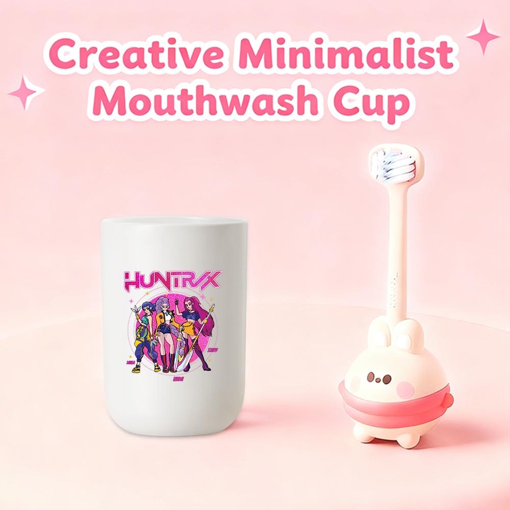 1pc mouthwash cup, cartoon pattern printing, durable bathroom toothbrush cup, wash cup, toothbrush holder, bathroom storage, bathroom water cup, brushing cup, Christmas Valentine's Day gift for students back to school (only cups are sold)