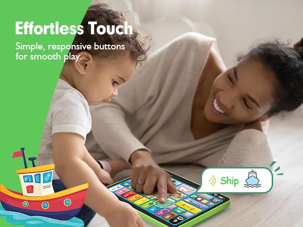 hahaland multifunctional Learning Tablet Toy, Colorful Number & Music Function Educational Toy, Interactive Enlightenment Toy for Kids, Electronics, Learning Tool, Learning Entertainment Tablet, Toddler TabletAges 12m-3Y Cow Duck Elephant