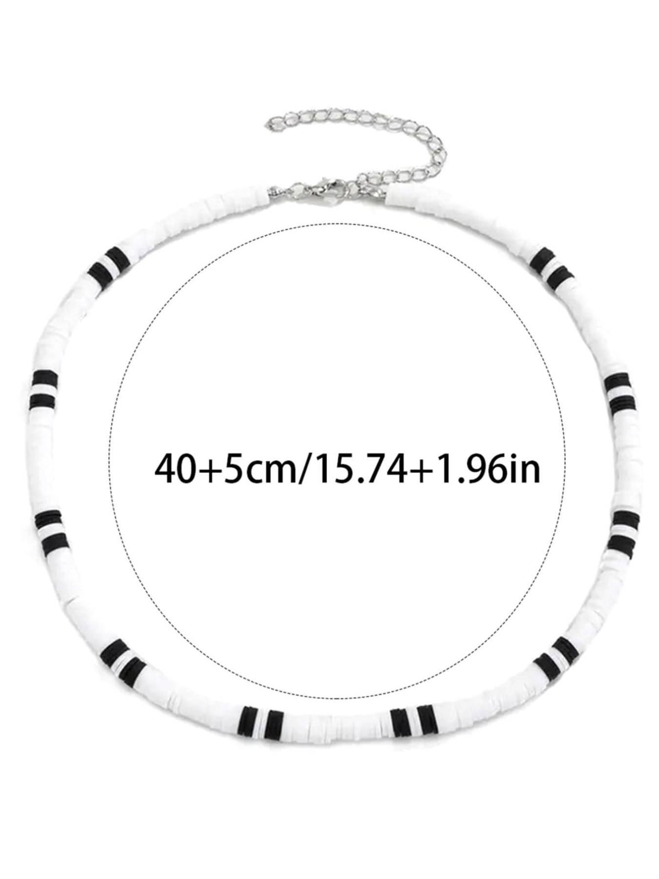 Men's Soft Clay Interval Splicing Necklace, Casual Versatile Soft Clay Necklace, Simple Style Jewelry Accessory