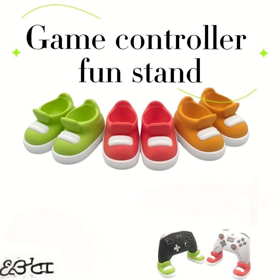 1 Pair 3D Printed Game Controller, Fun Colorful Shoe-Shaped Stand, Perfect Gift for Gaming Lovers, Ideal for Boyfriend/husband/lover