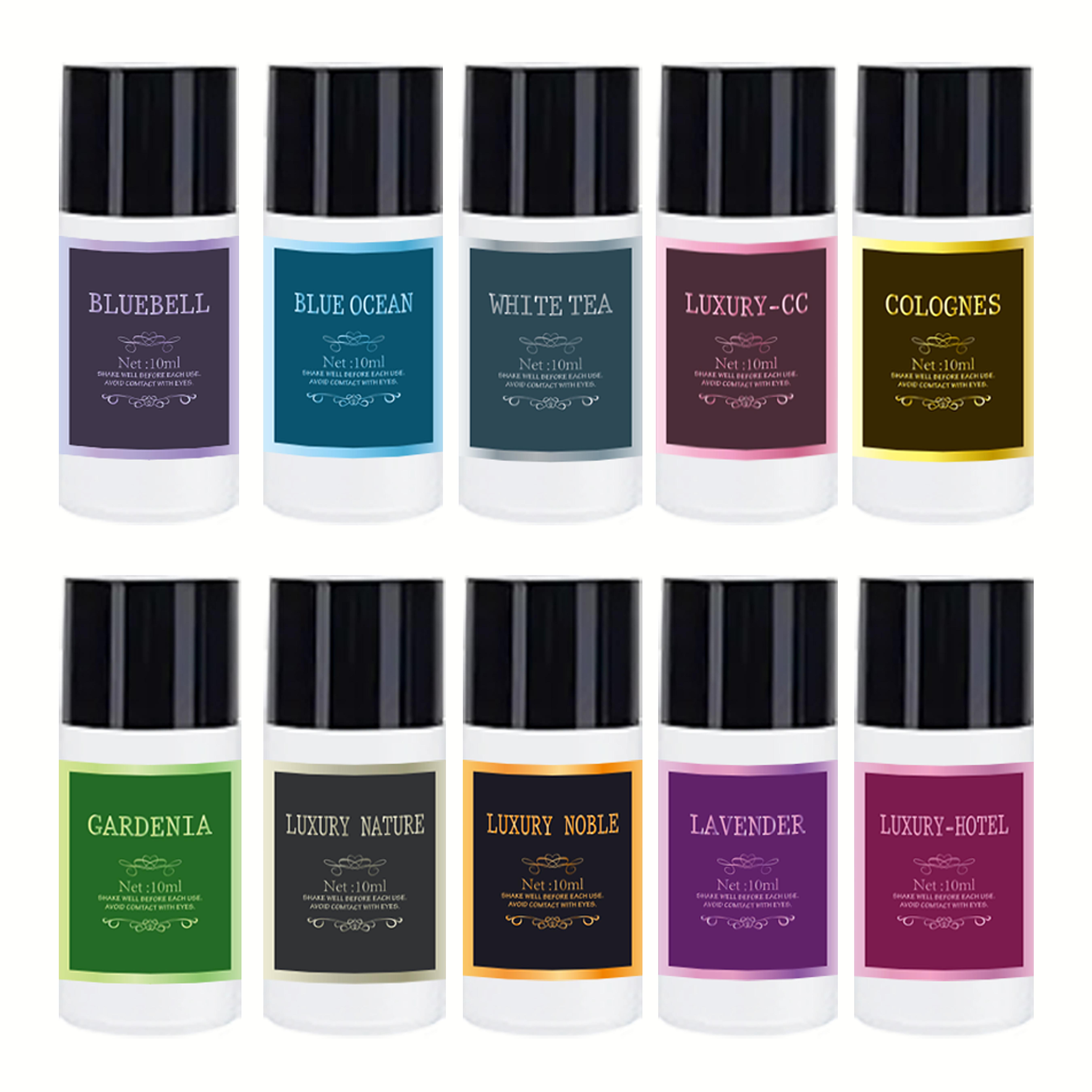 Smart Car Air Freshener Diffuser, 10*10ML Natural Perfume Essential Oil,Car Aromatherapy Diffuser,Luxury Gift for Car Lovers