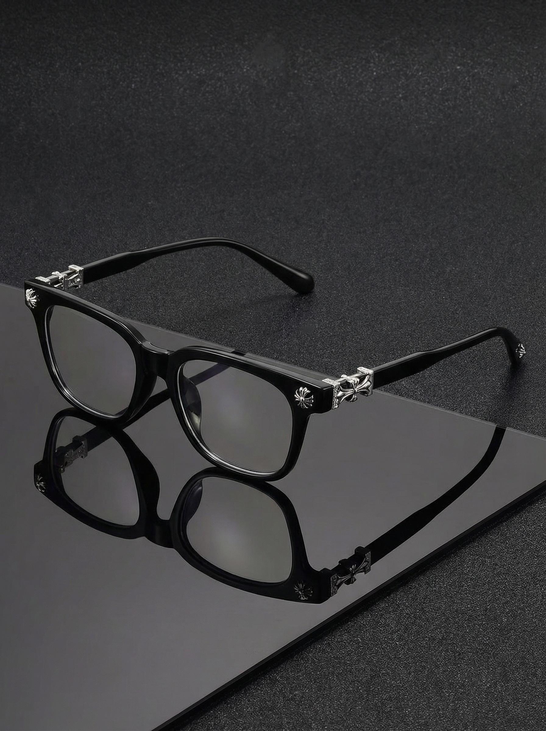 Fashion Square Flat Light Glasses, Unisex Anti-Blue Light, Cross Design, Simple Lightweight Daily Eyewear, Men and Women, Anti Bluelight Glasses