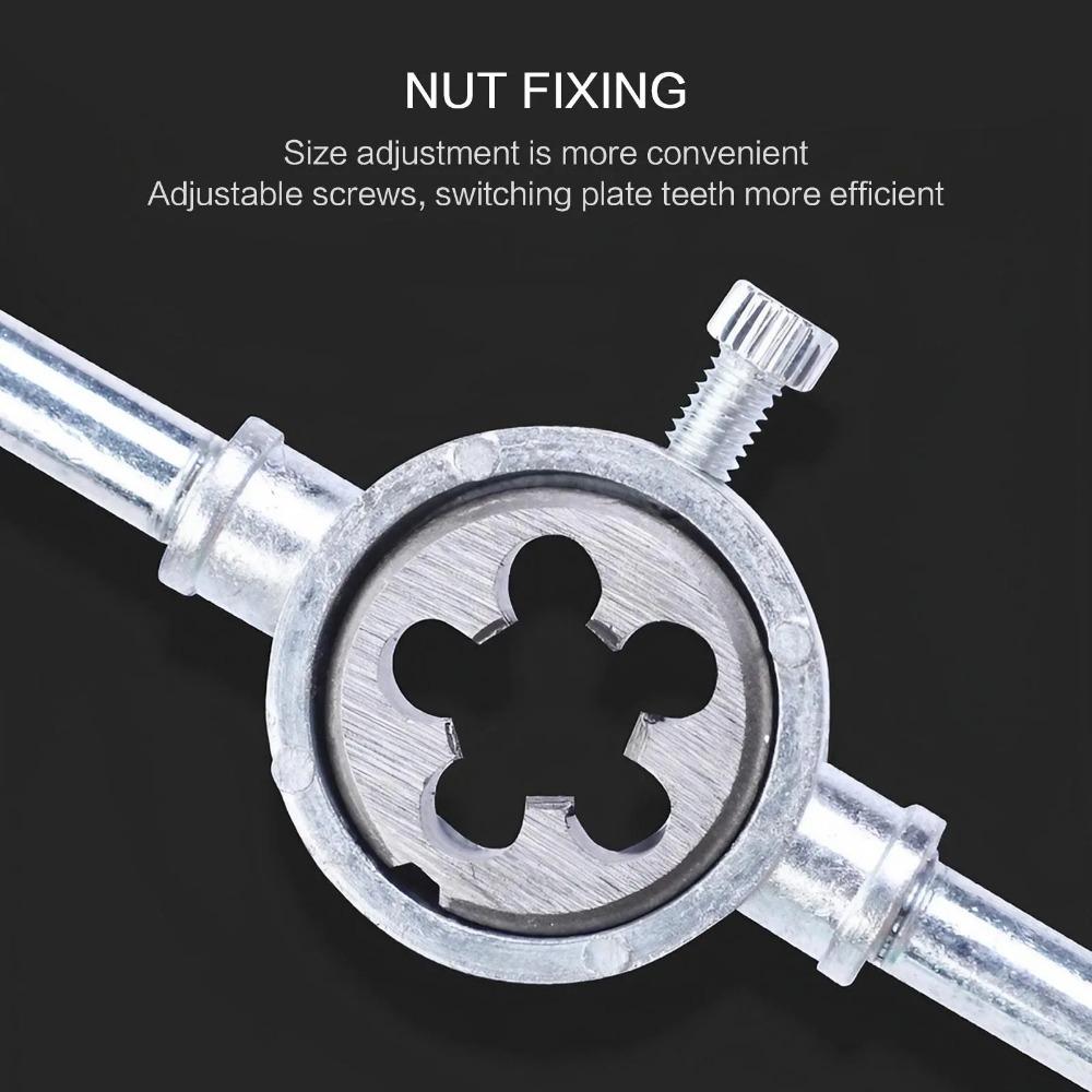 Heavy Duty Manual Tapping Tool Kit, Pipe Threader Kit, Thread Repair Set with Tap Wrench, for Metal & Wood, Industrial Thread Restoration, Automotive & Home Repair Thread Correction Kit, Universal for Pipes and Plates