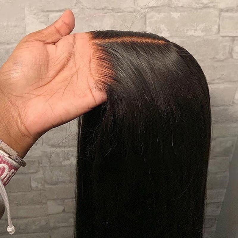 [28 In Only 95$] Bling Hair VIP 9x6 7x5 6x4 5x5 Glueless Wig Real Human Hair Bone Straight Ready To Wear Lace Closure Wig Transparent Pre Cut Lace Wig 180 Density Easy Go No Glue