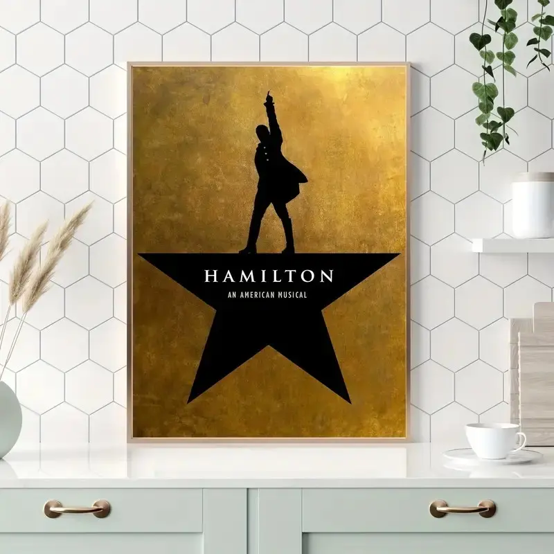 Modern Art Canvas Poster, Hamilton Musical Replacement Print, Wall Art for Bedroom Living Room Hallway, Ideal Gift, Fall Decor, Frameless