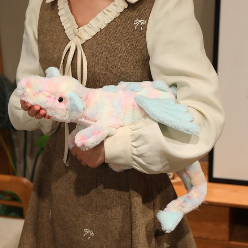 Lazuli Dragon Plush Toy, 2026 New Colorful Flying Dragon, Healing Companion Stuffed Animal, Sofa Bed Decor, Valentine's Birthday Gift