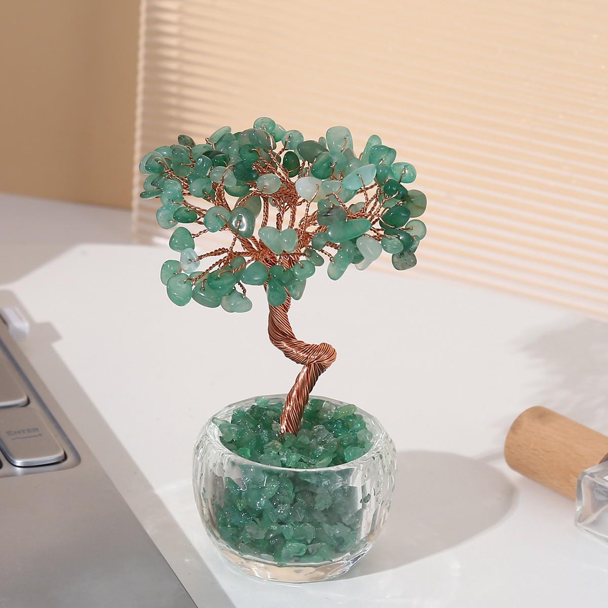 Crystal Potted Plant, Money Tree, Crystal Micro Landscape, Wealth Attracting Ornament, Home Decor, Car, Office Desk, DIY Birthday Gift