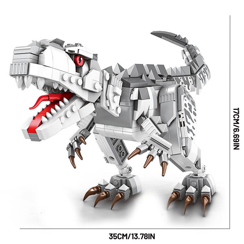 New High-Quality Large Size Dinosaur Building Blocks Toy Model Set, Bricker Build Sets, Creative Decoration Collection Display Piece, Gift Bag Packaging