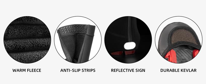 ROCKBROS Cycling Shoe Covers Warm Bike Shoe Cover Warmer Water Resistant Windproof Bicycle Overshoes for Mountain Road Bike Shoes