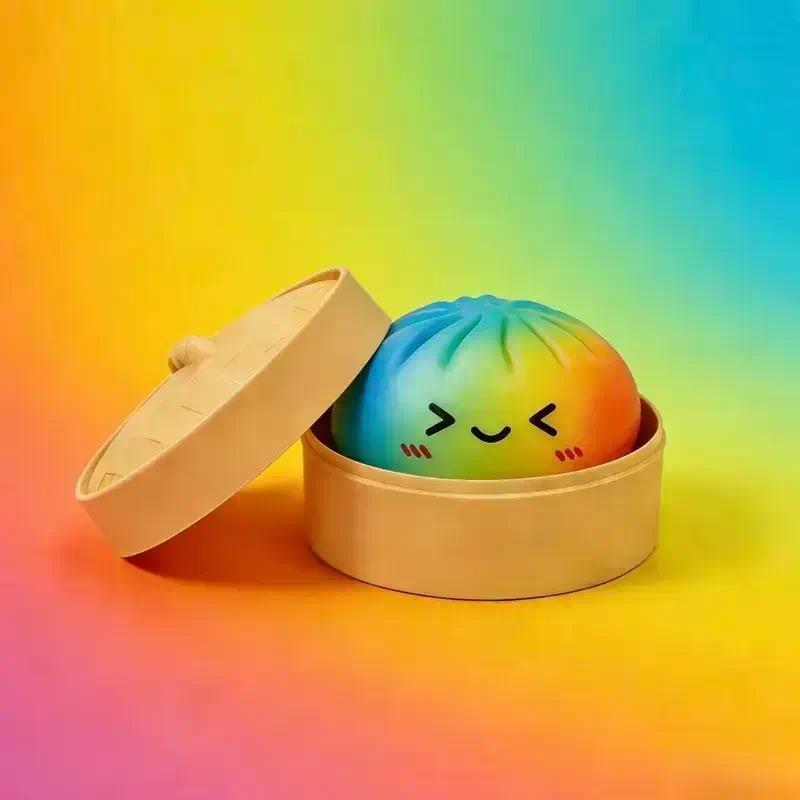 Glitter Series Expressive Big Dumpling Squishy - Blind Box, Mysecret Bun Fidget Toy, Soft TPR Material, Stress Relief, Unboxing Surprise,  Rare squishy Random Style per Pack. Perfect for graduation, great for students to exchange gifts.