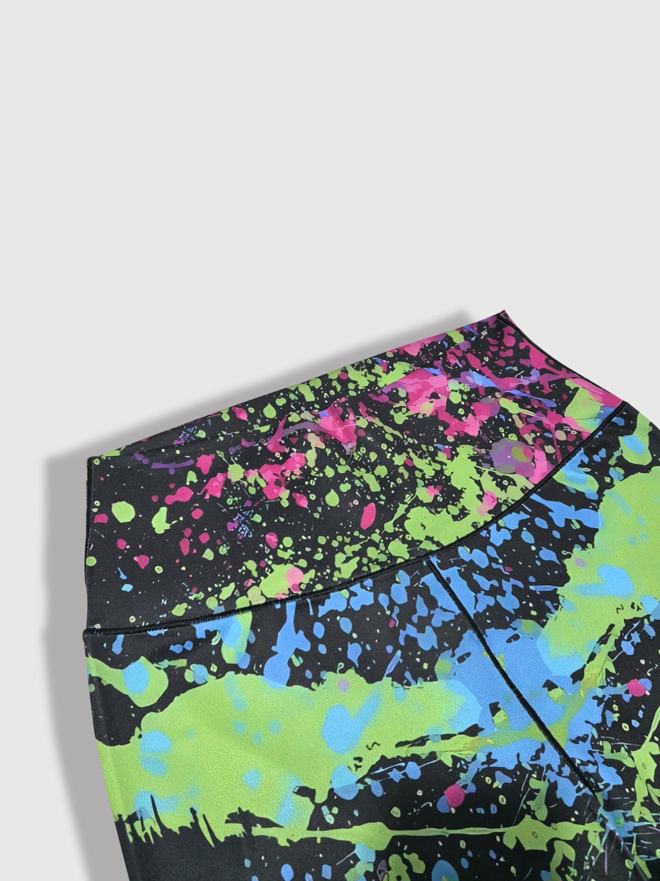 Women's Casual Sporty Yoga Pants, High Waist Butt Lifting Tight Fit, Multi-Color Never Give Up Letter Print Workout Leggings