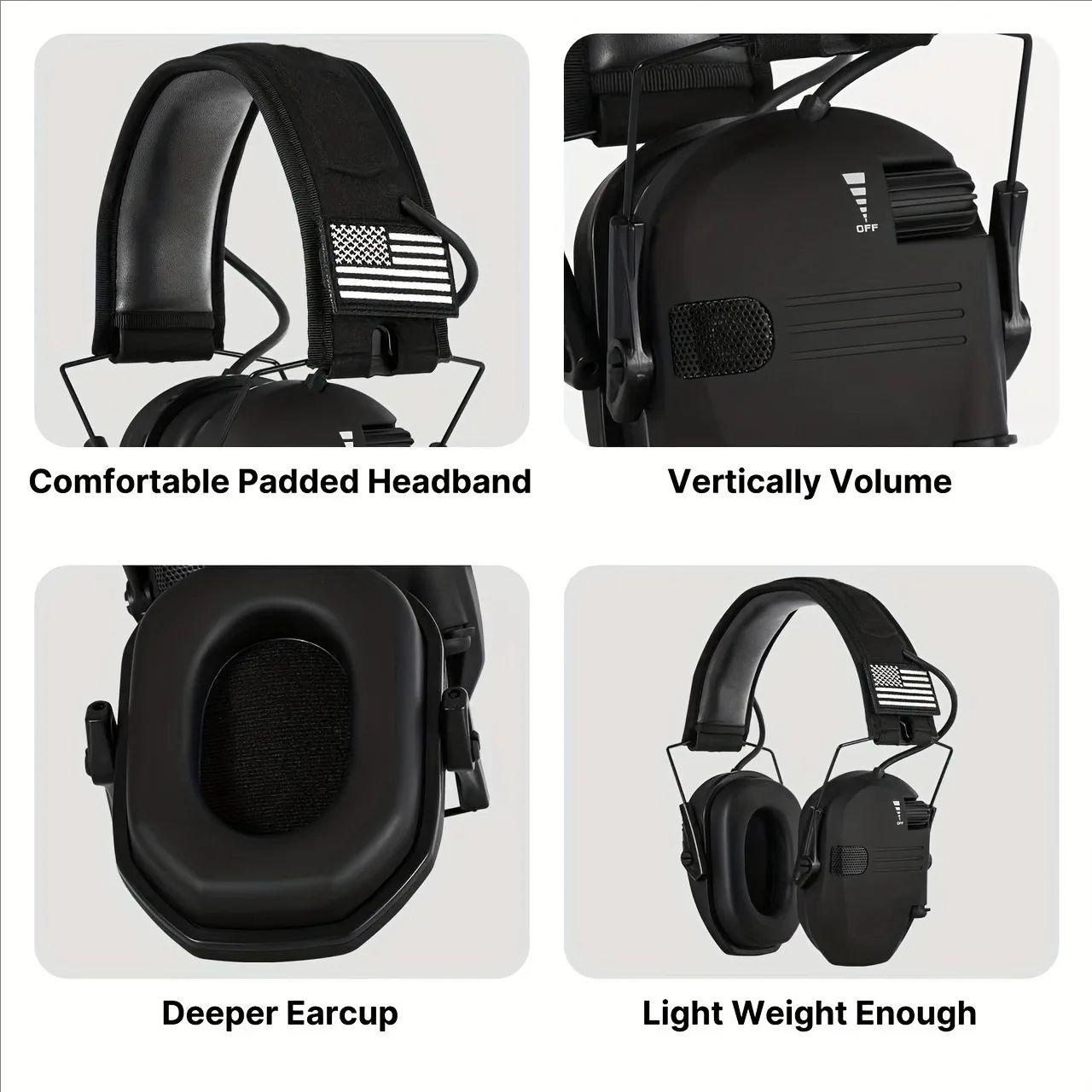Outdoor Hunting/shooting Earmuffs, Noise Reduction Headphones, Protect Hearing, Tactical Training, Strengthen Human Voice