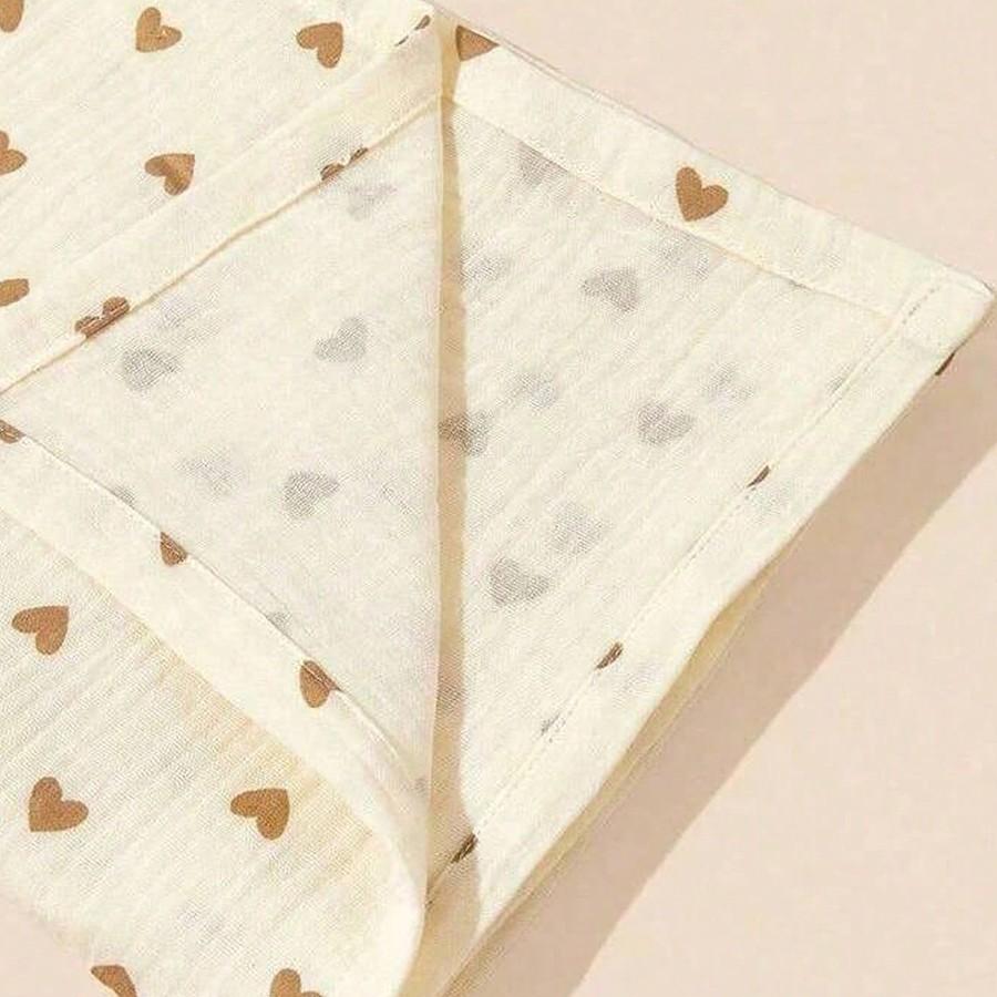 1pc Baby Muslin Blanket, Newborn Multi-Functional Muslin Wrap, Cute Cartoon Print, Can Be Used as Cover, Bath Towel, Stroller Cover, Gift Idea