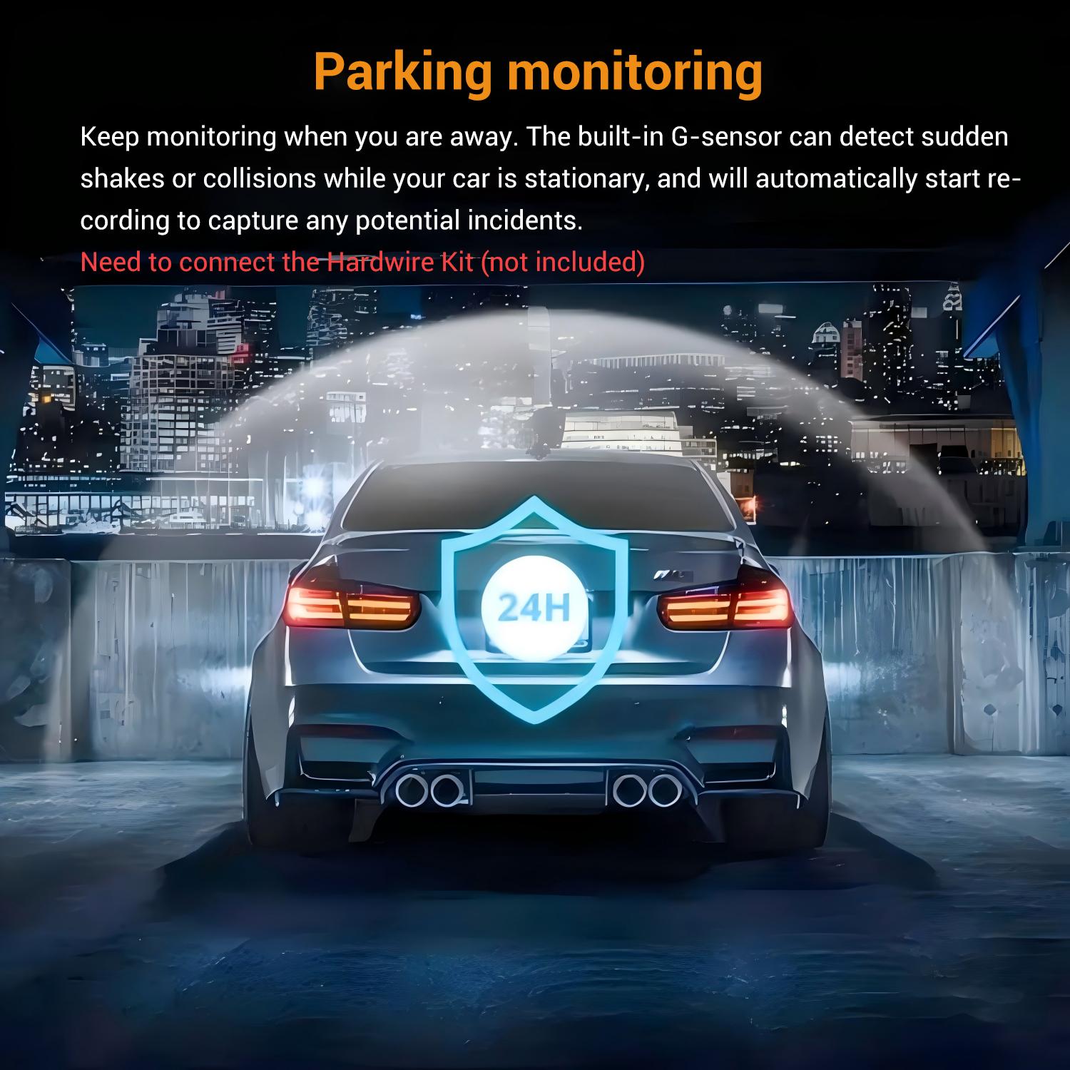 1080P Dash Cam with 3.16 Inch IPS Screen,  4-Lens Front, Rear, Left and Right, Wide Angle Traffic recorder with Loop Recording, G Sensor, Parking monitoring , Motion Detection for Universal Car Camera, HD Driving Recorder, Car Dashcam