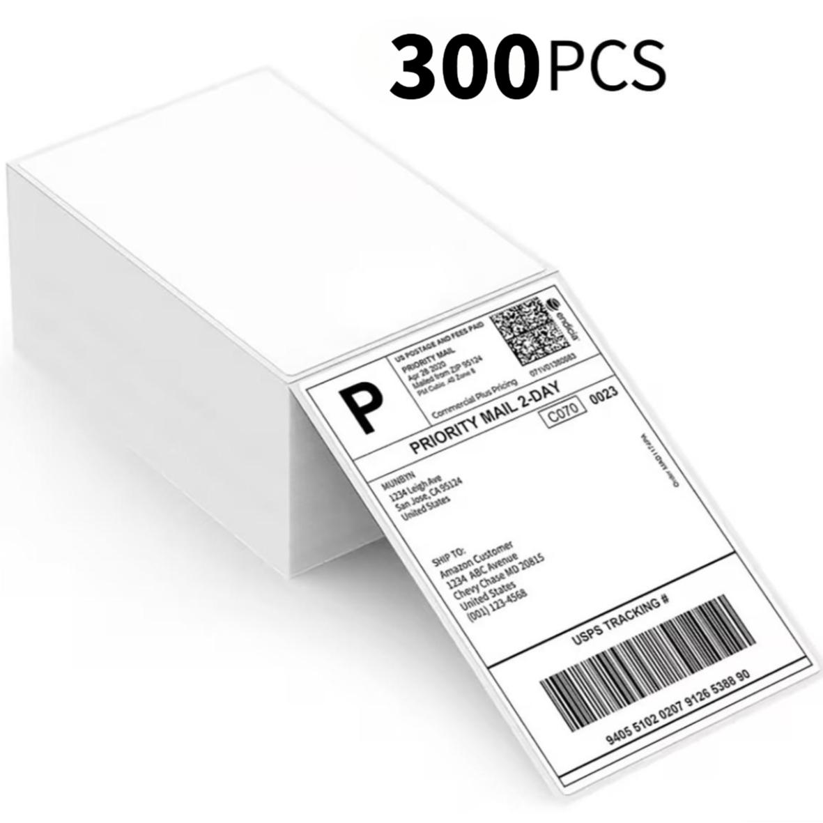 4x6 Inch Self-Adhesive Shipping Labels, 100 Sheets/200 Sheets Thermal Labels, 100 X 150mm for D100 & D200 Thermal Printers