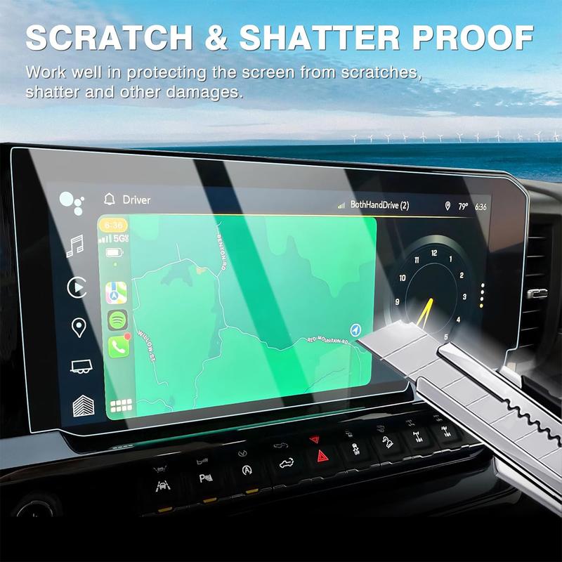 Canvcle 2 Pack 13.4-Inch Anti-Glare Tempered Glass Screen Protector for 2022-2025 Chevy Silverado GMC Sierra 1500/2500HD/3500HD, 9H Hardness, Anti-Fingerprint, Smooth Touch Response, Durable Navigation Protection Canvcle 2 Pack 13.4-Inch Anti-Glare Tempered Glass Screen Protector for 2022-2025 Chevy Silverado GMC Sierra 1500/2500HD/3500HD, 9H Hardness, Anti-Fingerprint, Smooth Touch Response, Durable Navigation Protection