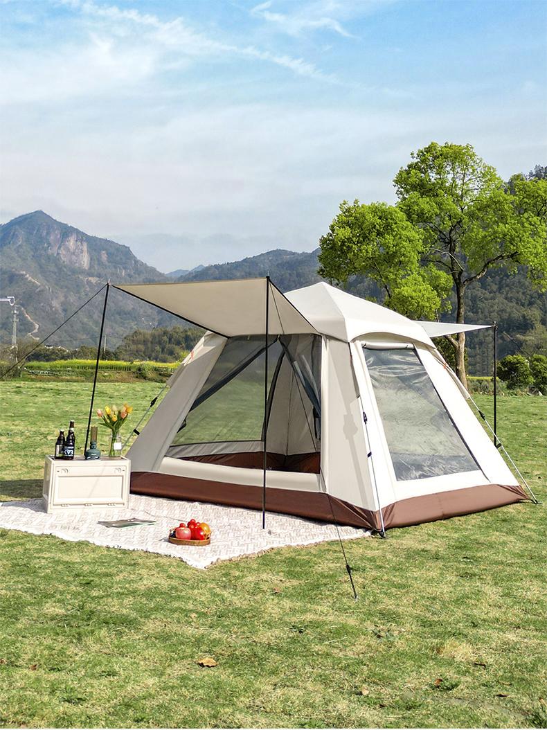 4 Person Easy Pop Up Tent outdoor camping tent Waterproof Automatic Setup 2 Doors-Instant Family Tents for Camping Hiking & Traveling Outdoor