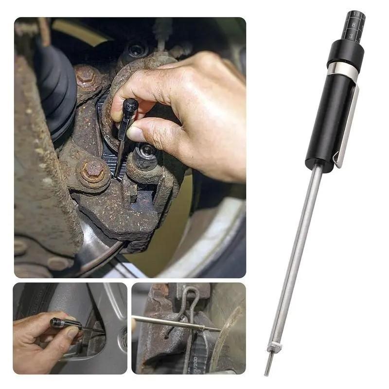 Car Brake Pad Thickness Measurement Tool, Includes Brake Shoe Scale, Base Plate Tester, Brake Pad Inspection Pen, Scale
