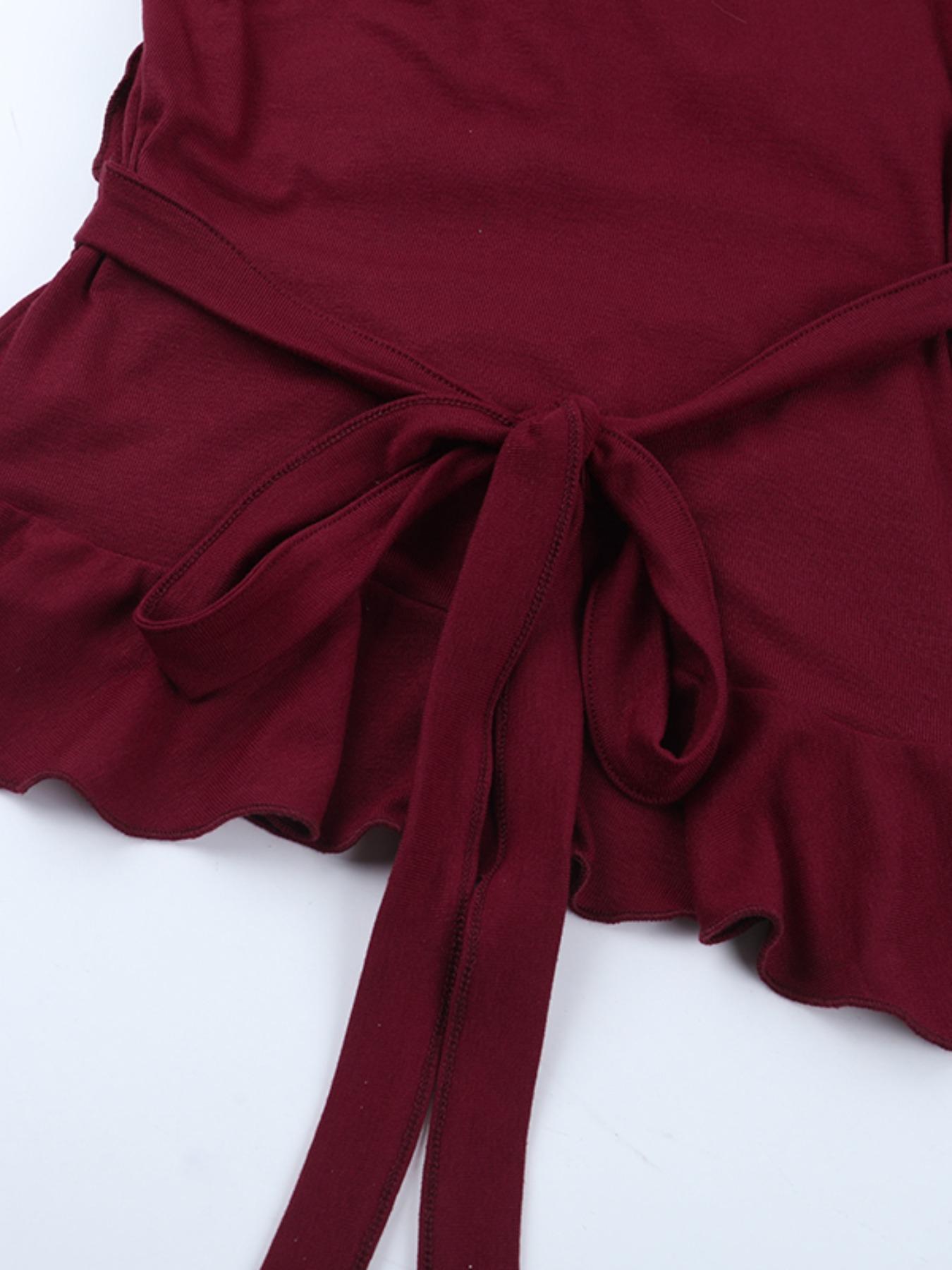 Elegant Ruffle Tie Long Sleeve Top, Women's Fashionable Blouse, Perfect for Casual and Formal Wear, Comfortable and Stylish