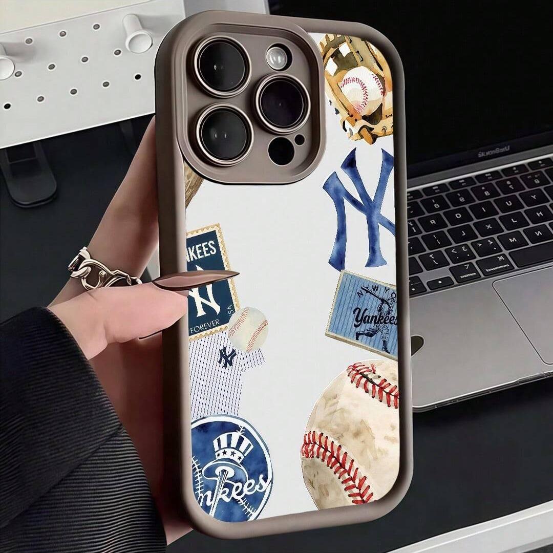 Baseball Pattern Phone Case with Precise Cutouts for Camera Protection, Shockproof Design for iPhone Models, Perfect Gift for Birthdays & Holidays