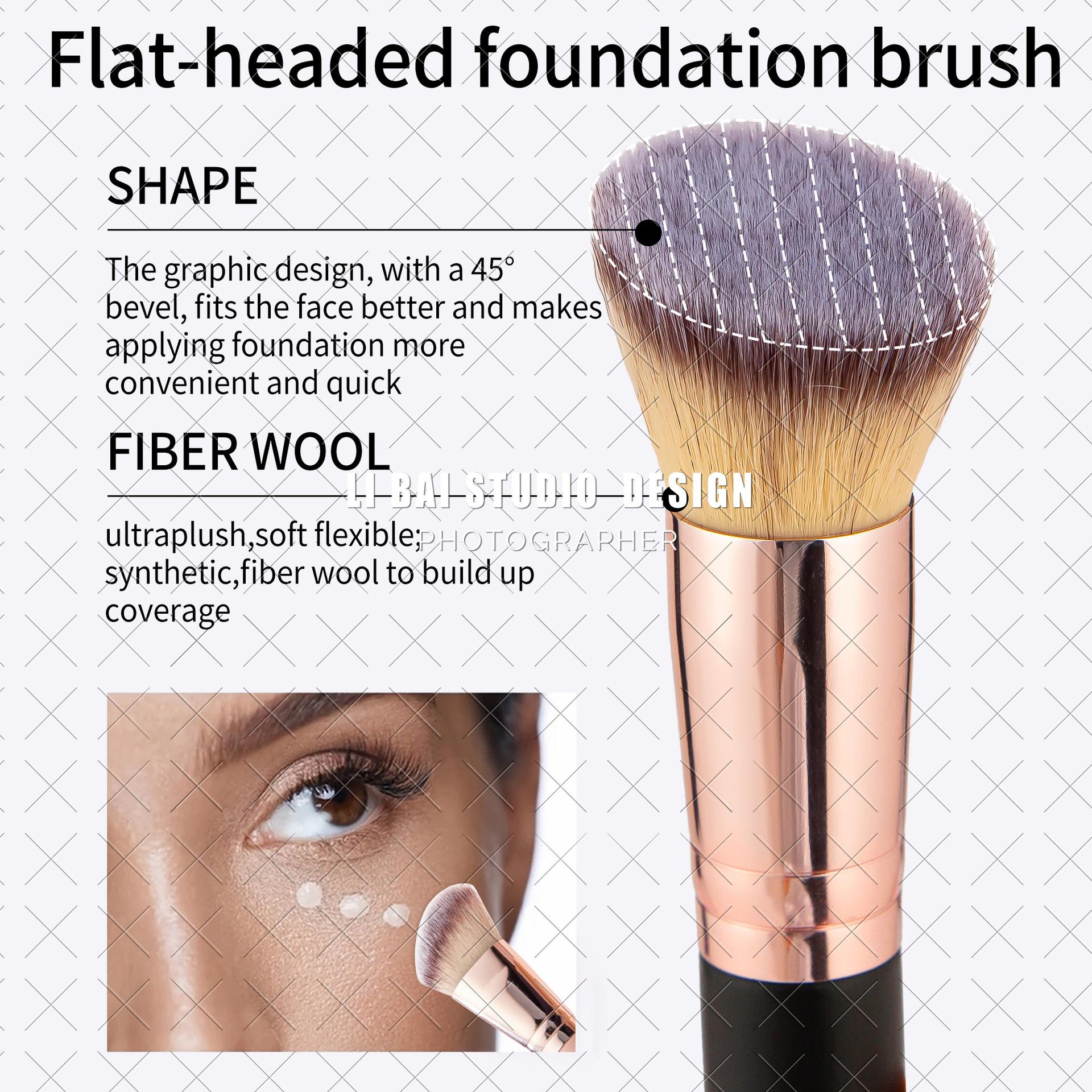 Multifunctional Twin-headed Makeup Brush Set (4 Pcs), Premium Synthetic Bristles Suitable for Liquid/Cream/Powder Foundations, Silky Touch for Flawless Makeup, Travel-friendly Makeup Tool, Soft Cosmetic Brushes, Ideal Gift for Women & Girls