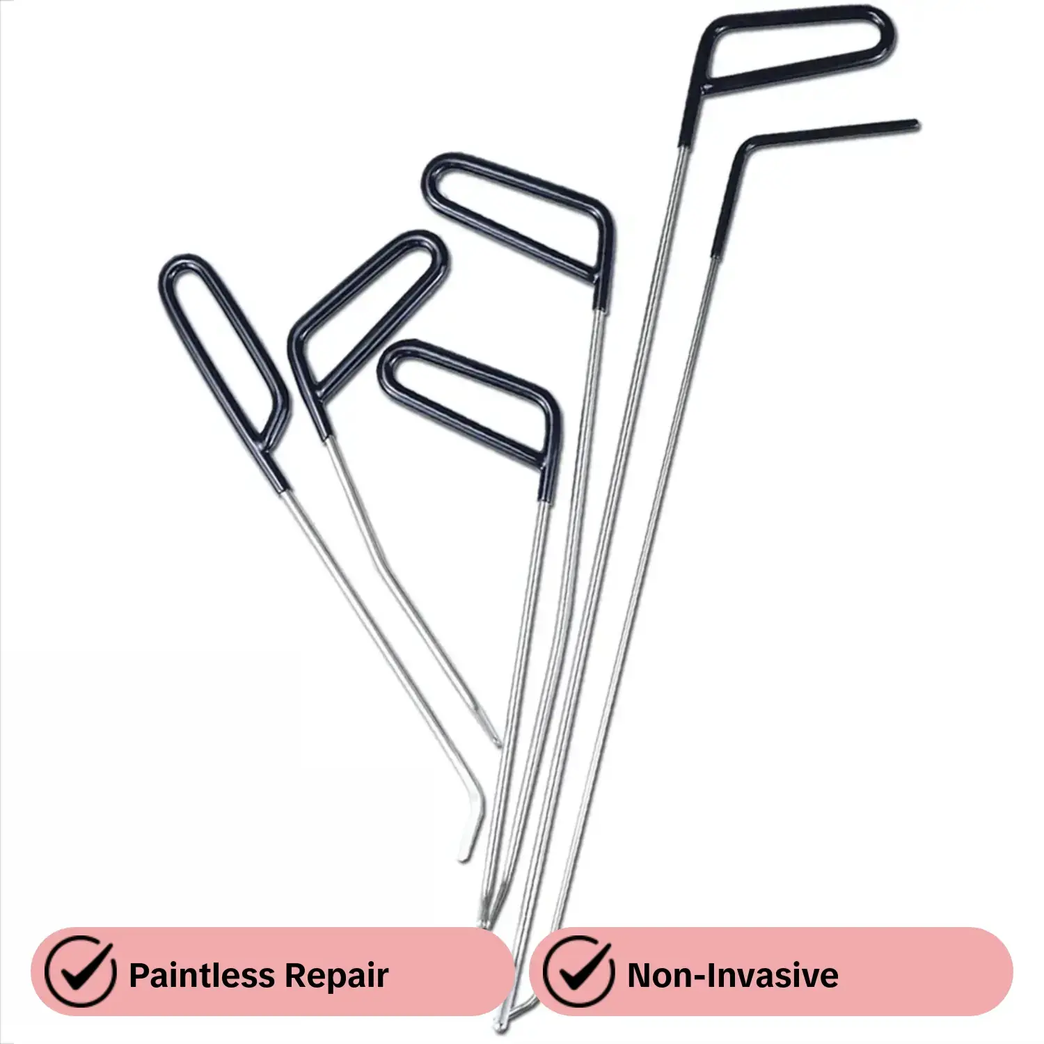 New Paintless Dent Remover Kit, Dent Puller Tool, Dent Remover Tool For Car, Car Dent Repair Automotive Kit Hail Remover Stainless Steel Hooks Rods Paintless Dent Removal Door Dent Dings Removal Tools Knock Down Pen Automotive Maintenance Tools