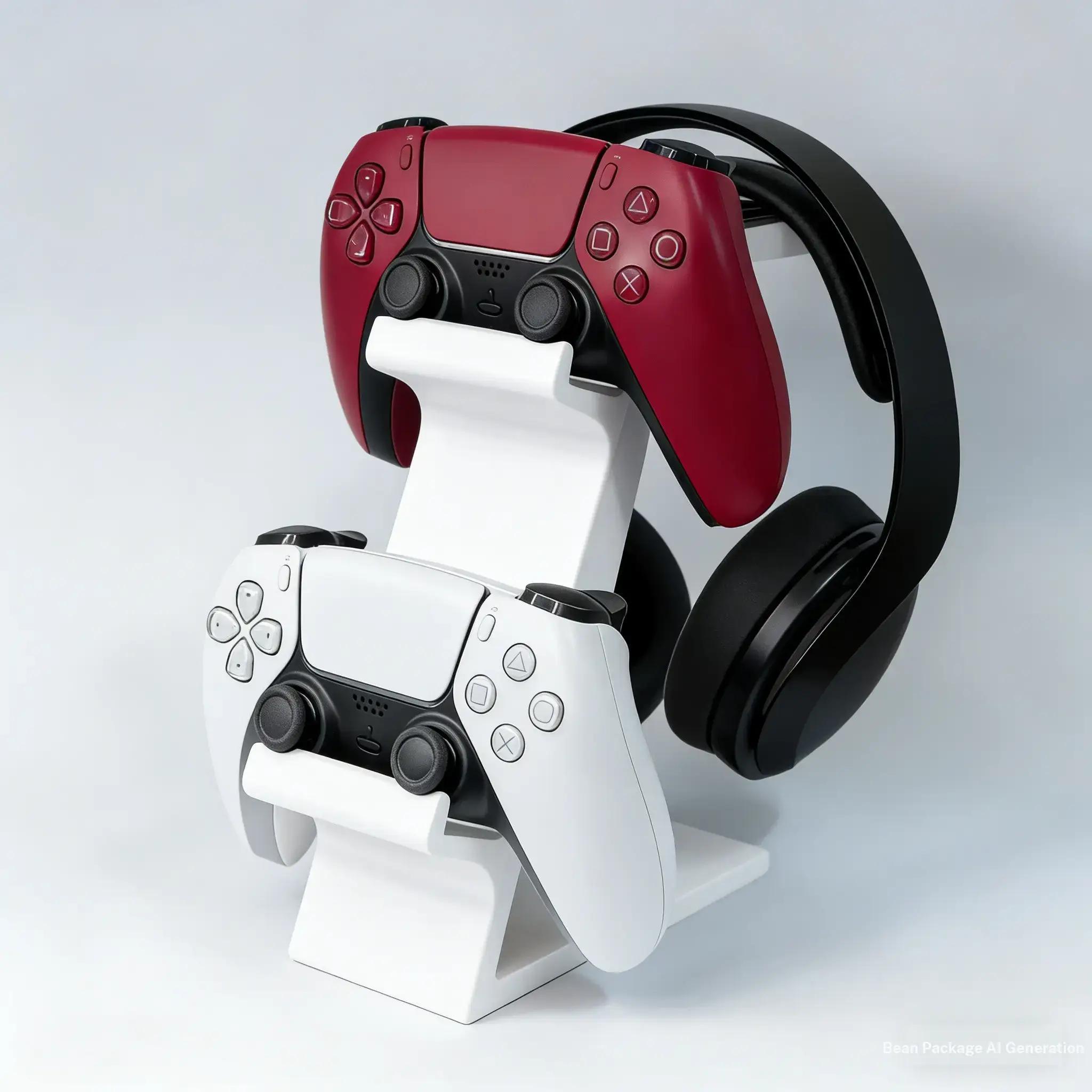 Multi-Functional 3-In-1 Gaming Controller & Headphone Stand Holder, Fits Ps5/ps4/xbox/switch, Dual-Layer Design, Gamer Essential Accessory