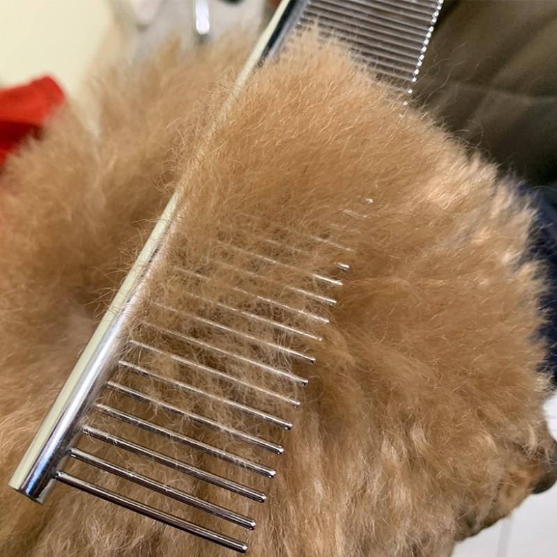 1pc Pet Hair Remover Comb, Stainless Steel Pet Grooming Brush, Gentle Removal of Loose Knots, Durable Cleaning Beauty Comb