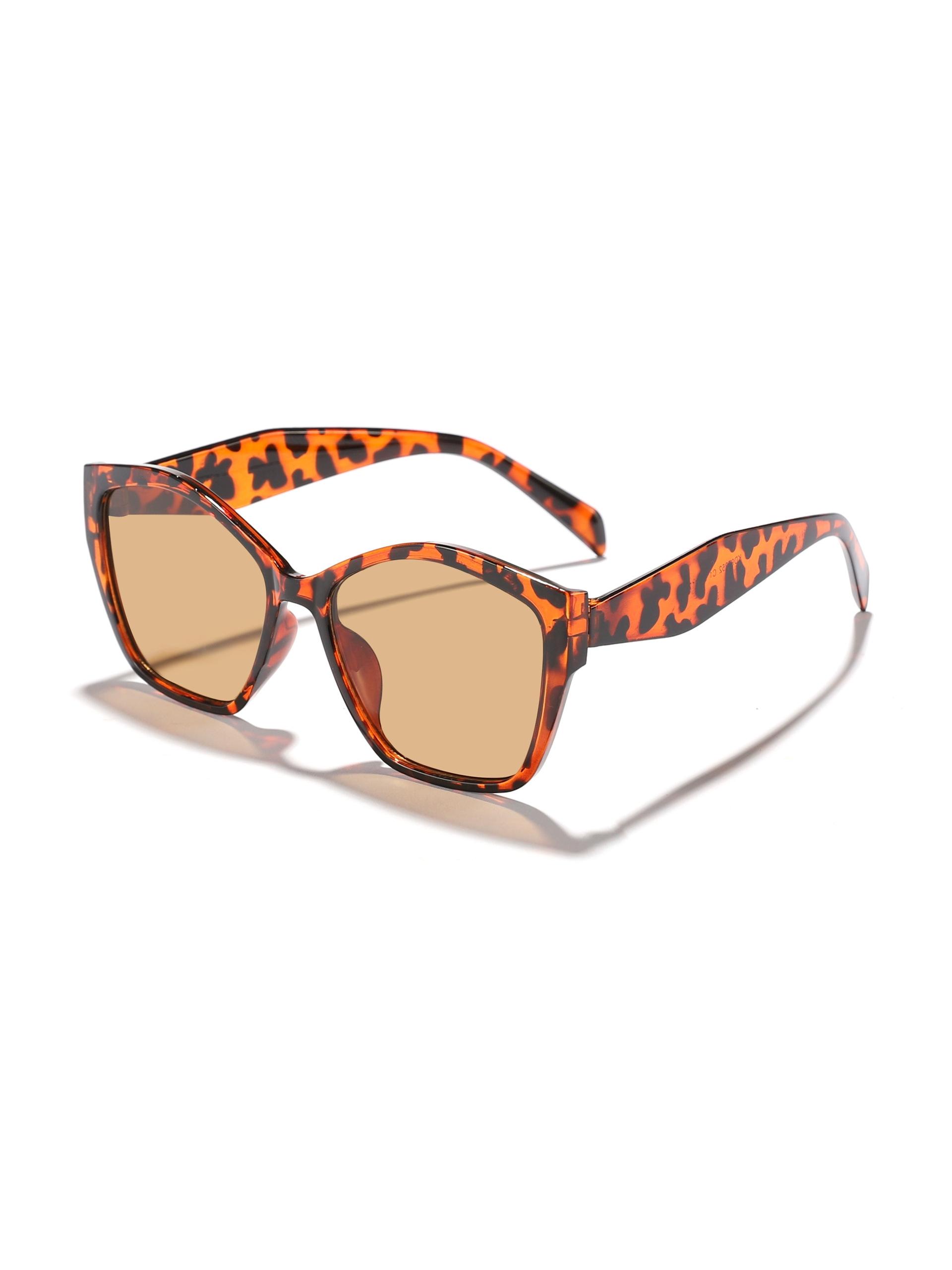 Unisex Square Frame Sunglasses, Casual All-Over Print Design, Decorative Lens, Perfect for Daily Wear & Leisure