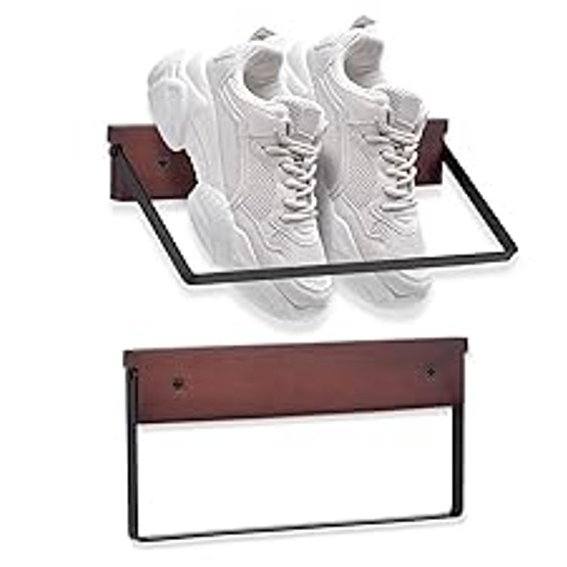 Hat Rack for Wall, Expandable Wall Hat Holder with 16 Hooks, 16 inch Wooden Wall Hook for Baseball Caps,Cowboy, Bag,Hoodie(Brown)